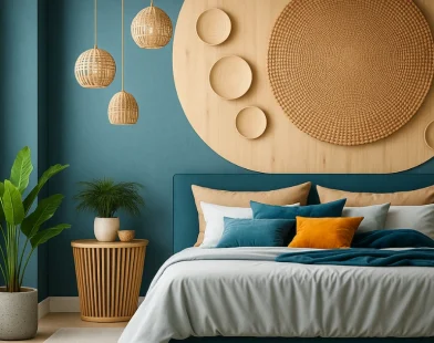 Two Colour Combination for Bedroom Walls